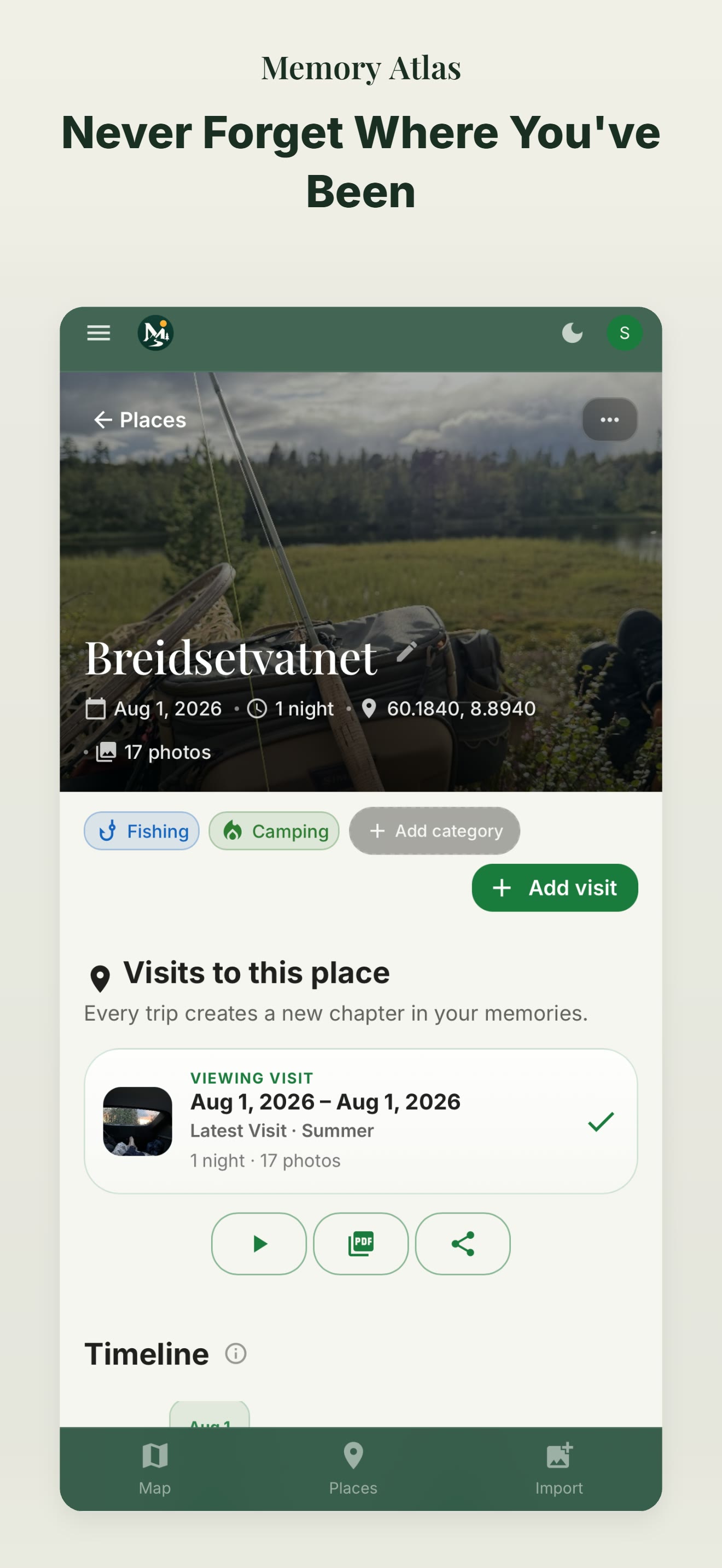 Memory Atlas app screenshot 2
